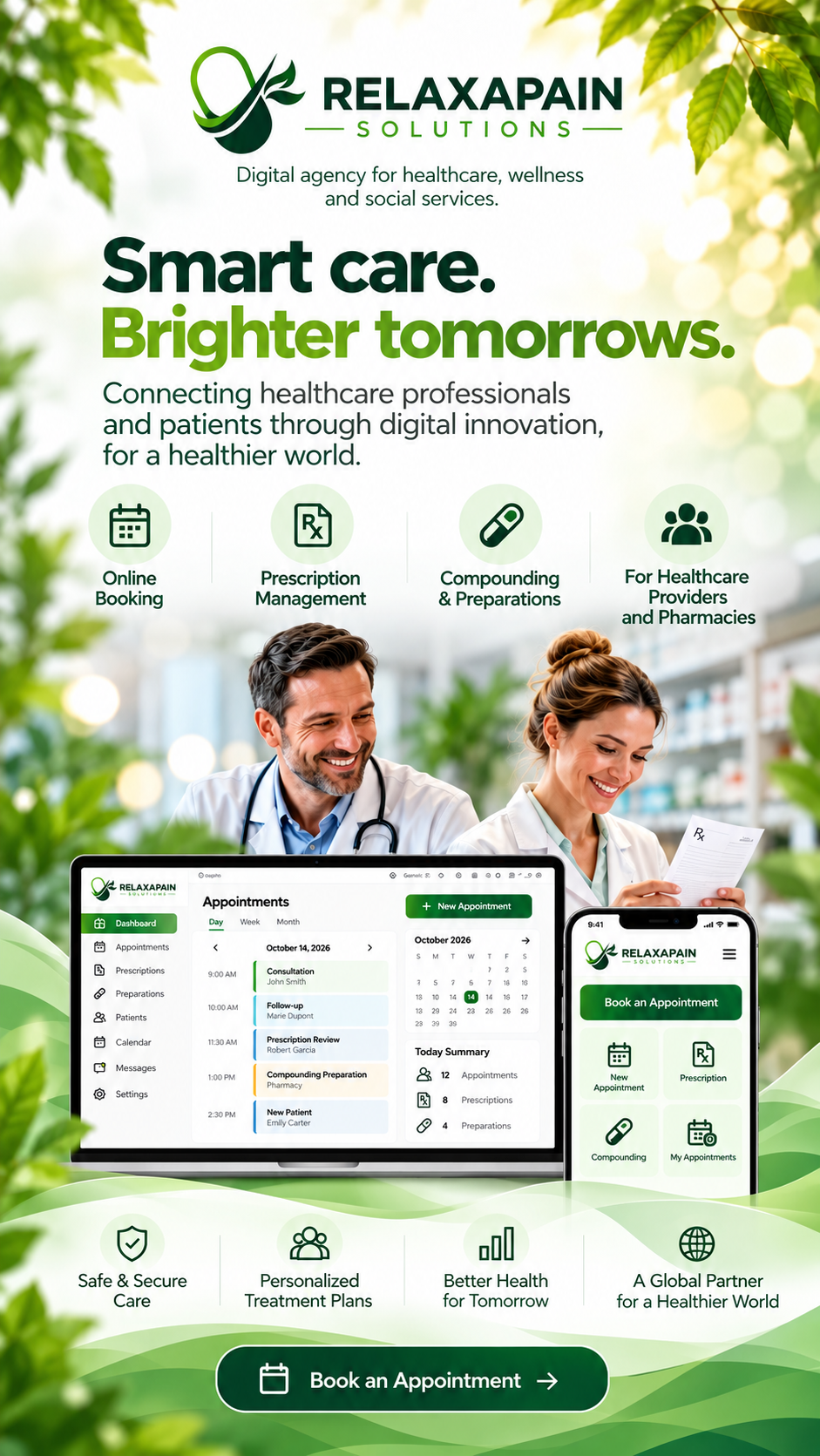 Smart Health booking Platform RelaxCare by RelaxaPain | Integration softwares